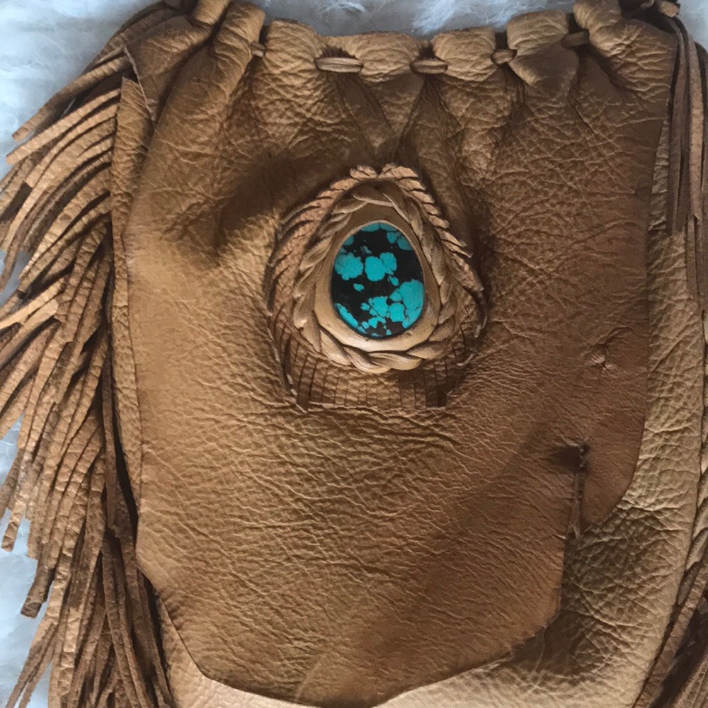 Vintage Boho Leather fringe purse.💕